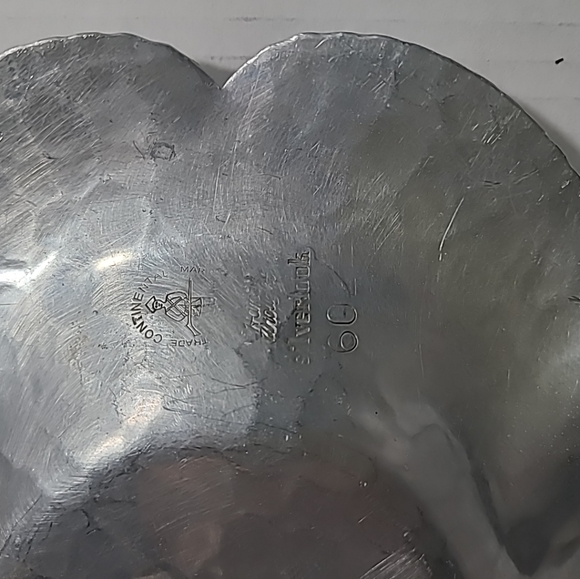 Vintage Trade Continental Mark Hand Wrought Silverlook Aluminum Tray Platter - Picture 7 of 10